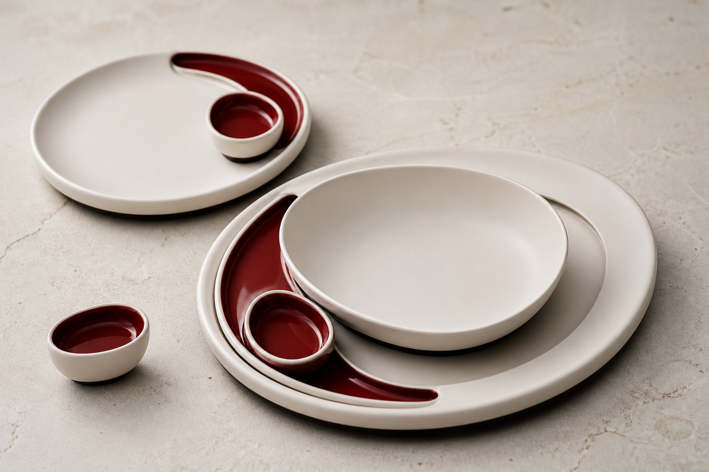 Eclipse Slide Plate Set premium original tableware by Norviliay